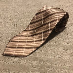 Roberto fino striped tie tan